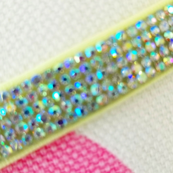 Victoria's Secret Very Sexy Rhinestone Crystal Shine Strap Thong Panty NWT Neon - Picture 7 of 12